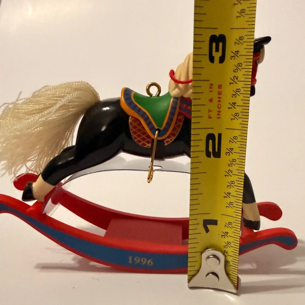 Hallmark Keepsake 1996 Rocking Horse Ornament 16th Final in Series Black Red